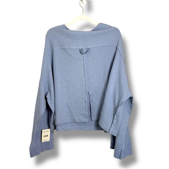 NWT Free People We the Free Bunny Long Sleeve Boatneck Cropped Tee Size XL - Picture 7 of 7